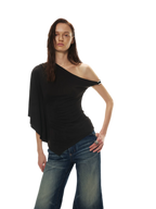 Modal Asymmetrical Single-Shoulder Top