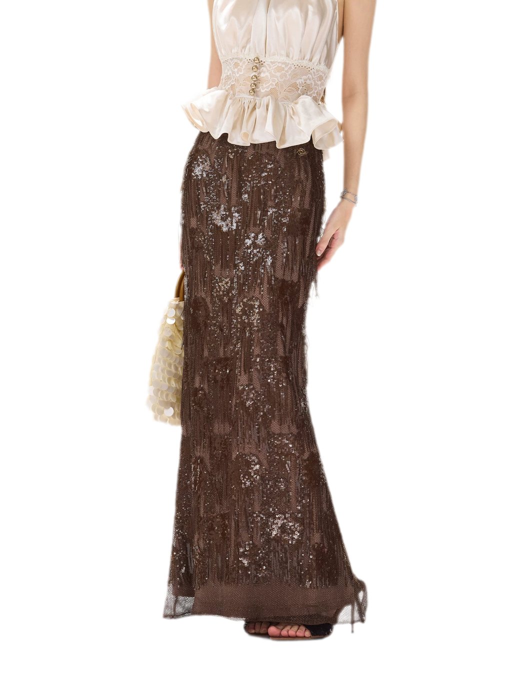 Vintage Sequin Tassel Skirt