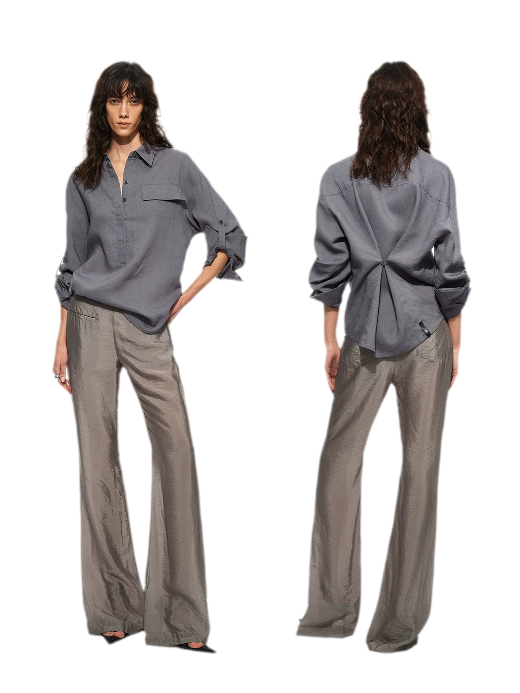 Silky Flared Lounge Pants