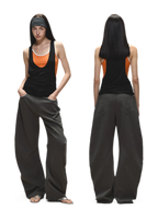 Relaxed Fit Sculpted Wide-Leg Pants