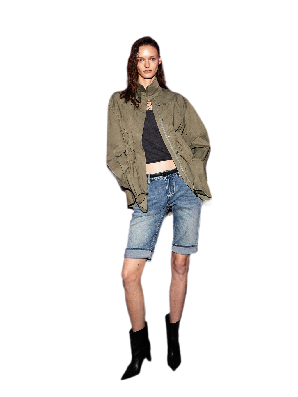Vintage Wash Denim Shorts
