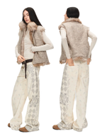 Vintage Paisley Print Relaxed Wide-Leg Pants