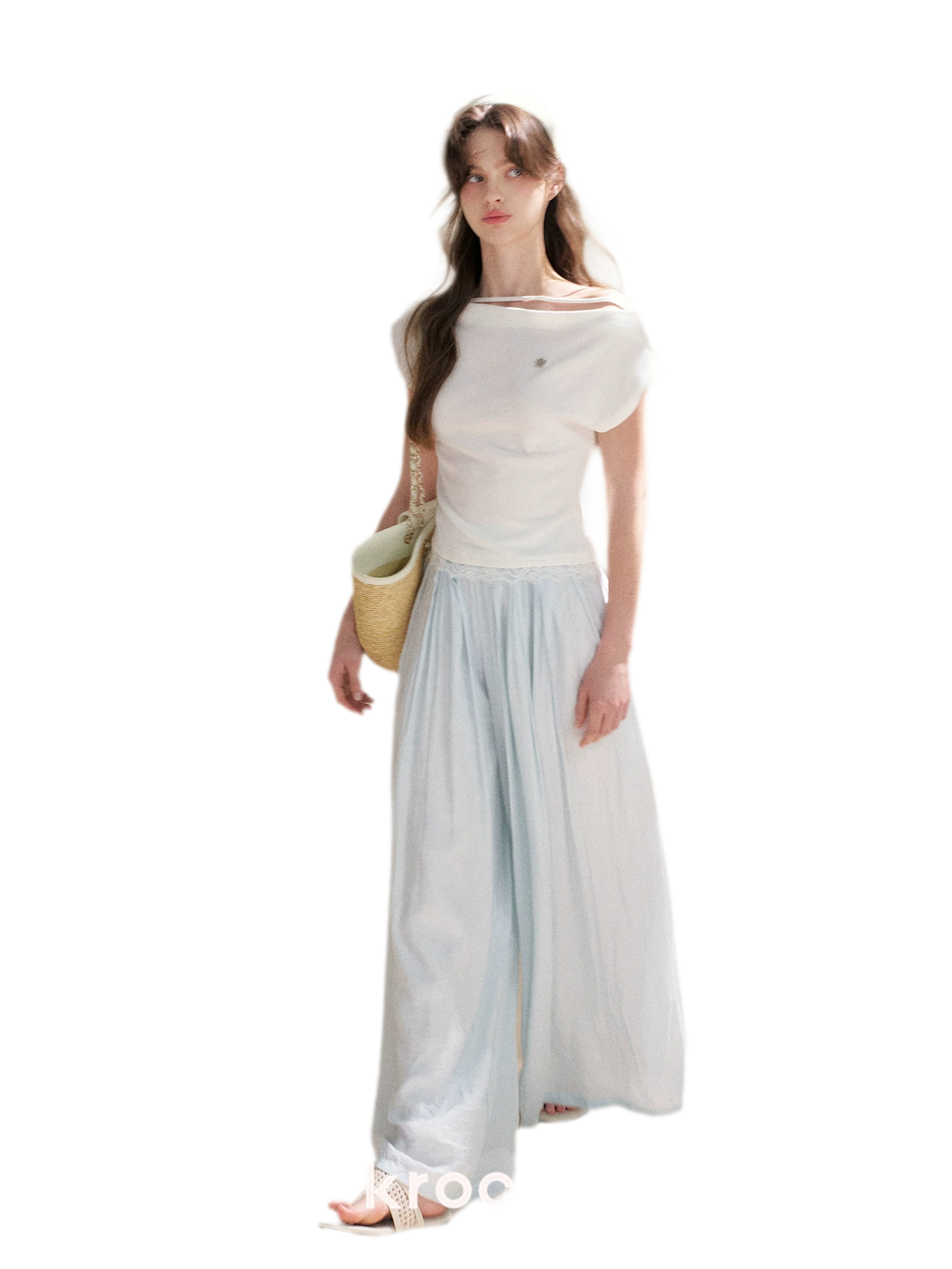 Pleated Wide-Leg Pants