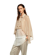 Sheer Trench Cape Top