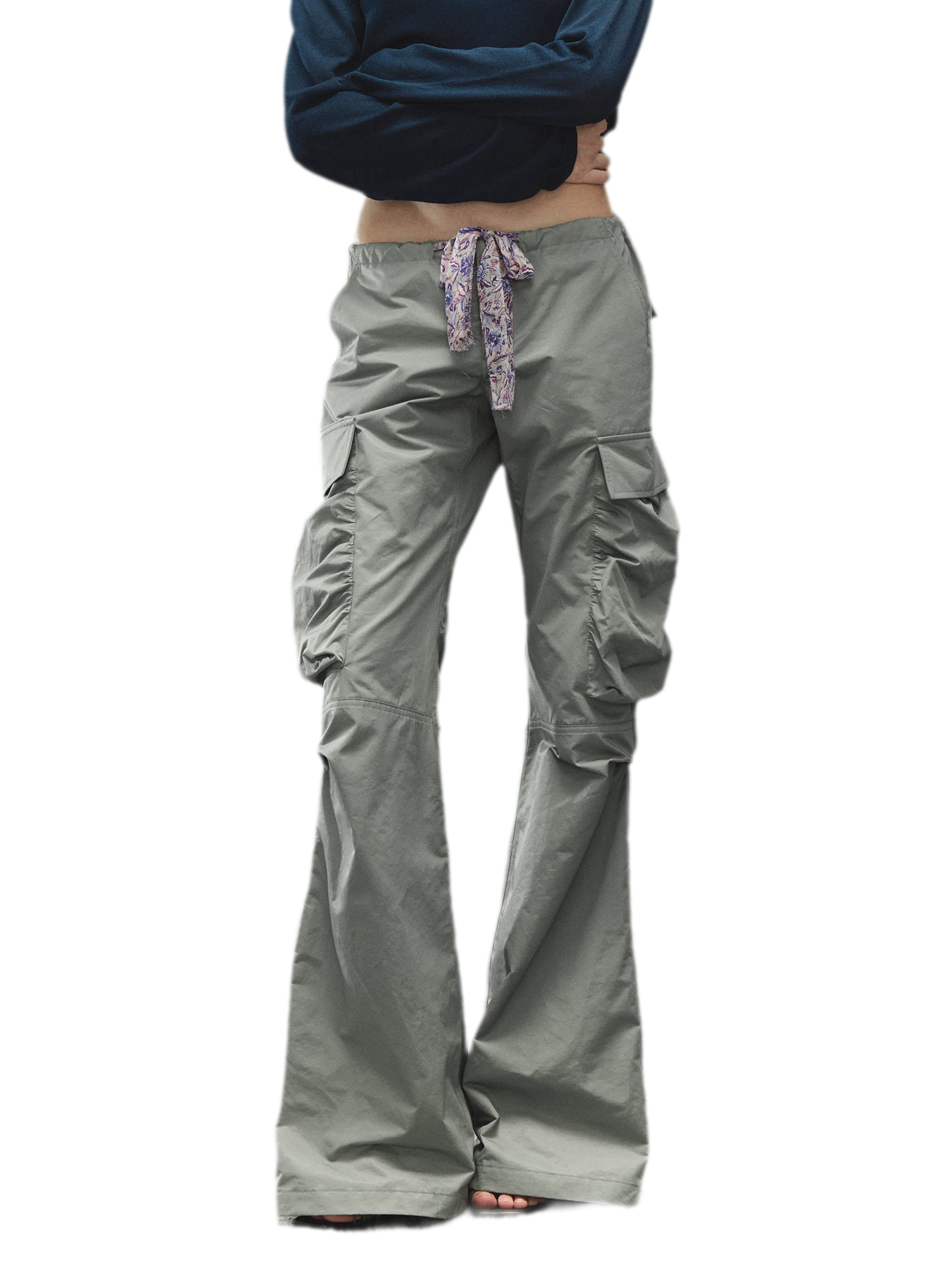 Drawstring Multi-Pocket Cargo Pants
