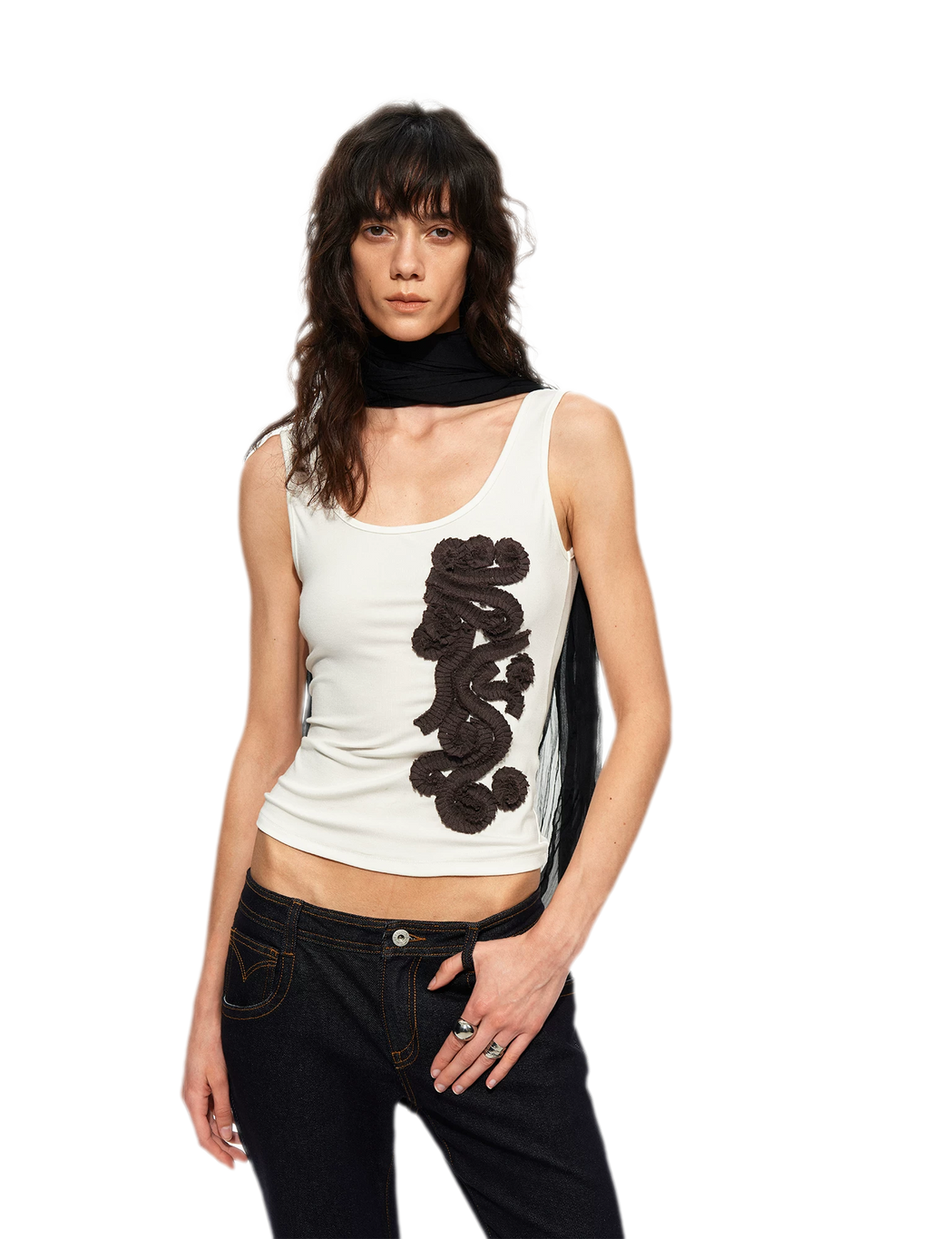 Lenzing Wool Embroidered Tank