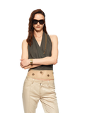Acetate Beaded Halter Top