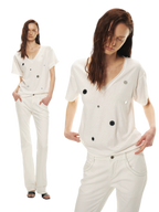 Relaxed Stylish V-Neck Short Sleeve T-Shirt