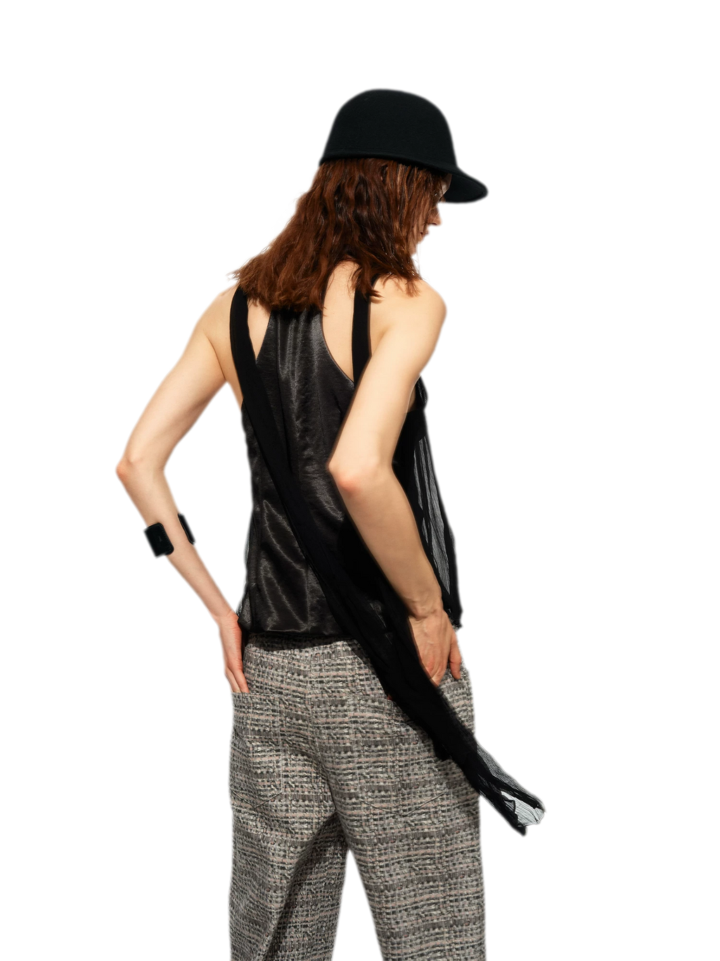 Tie Halter Chiffon Tank