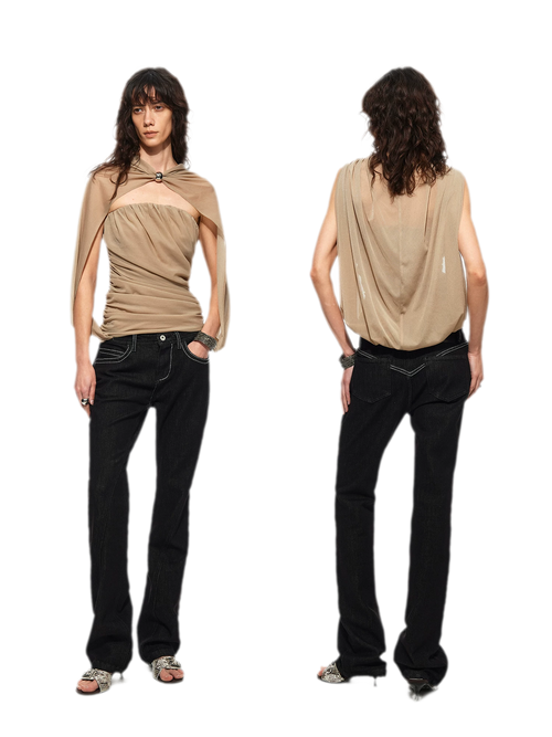 Cape Layer Bustier Top