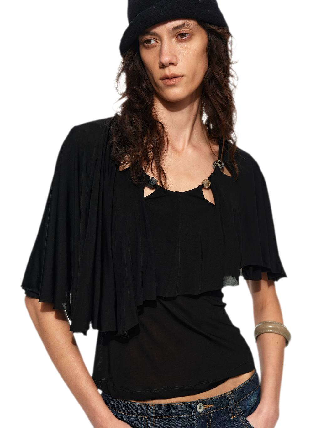 Cape Beaded Layered Tee