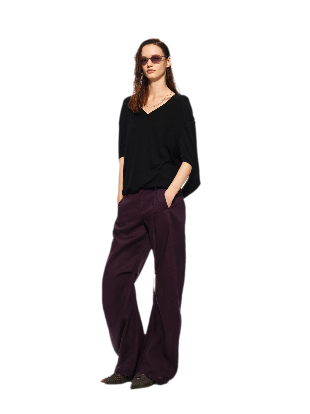 Linen Tencel Curved Pants