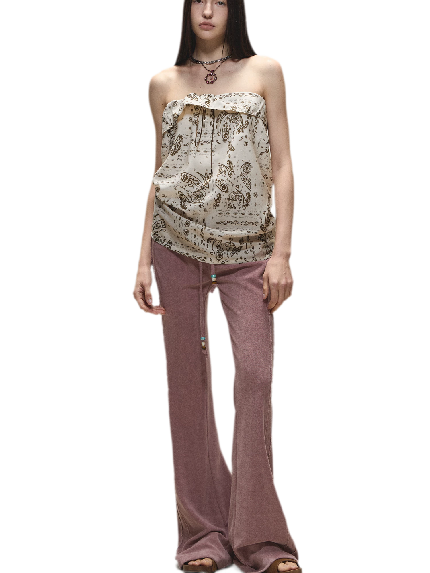 Vintage Holiday Style Relaxed Paisley Silk Top