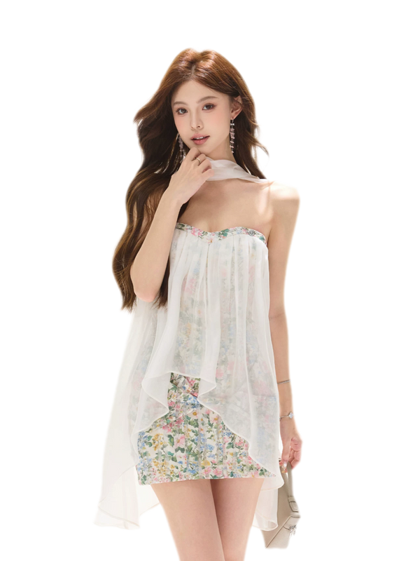 Spring Meadow Chiffon Dress