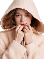 Soft Wool Hooded Jacket