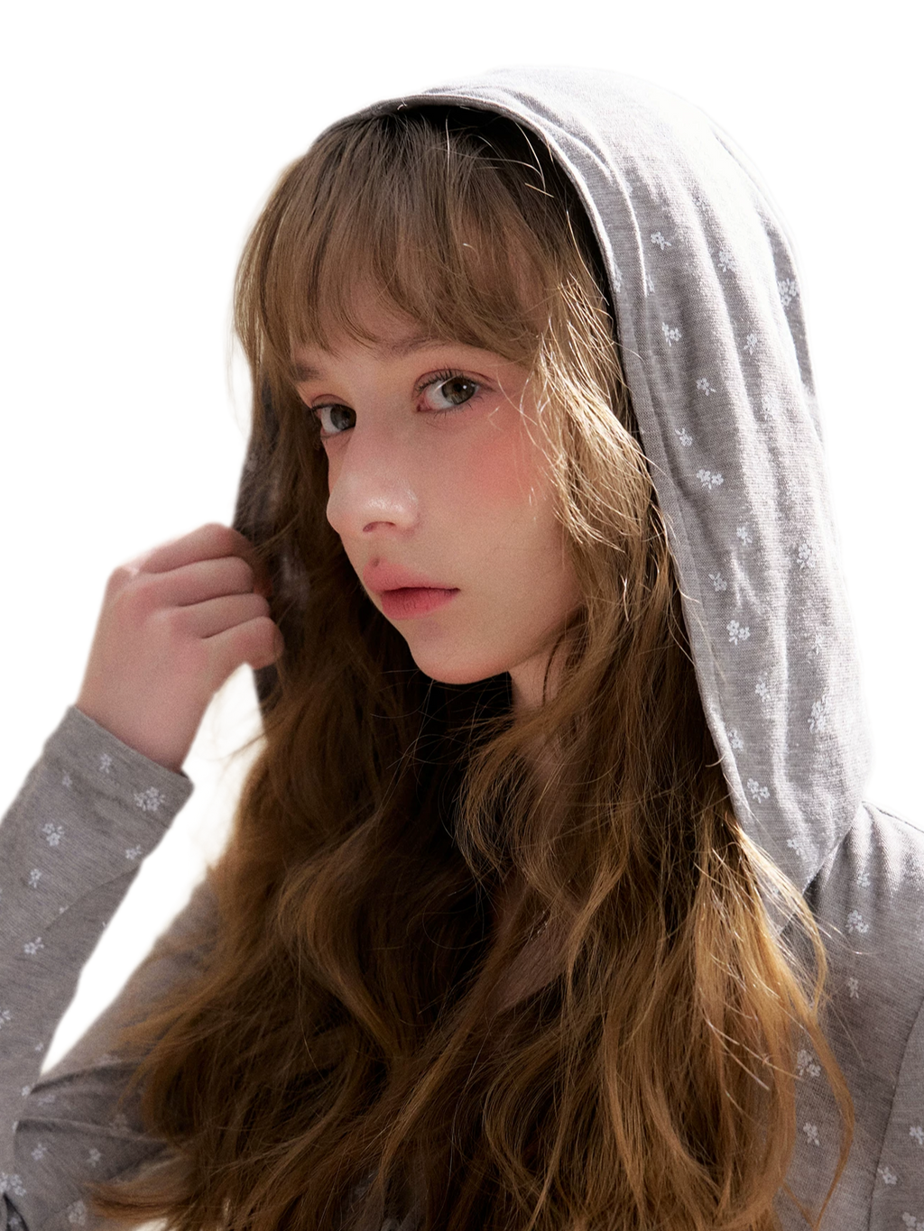 Lyocell Rose Zip Hoodie