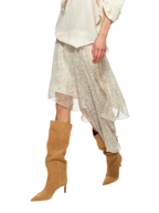 Asymmetric Chiffon Midi Skirt