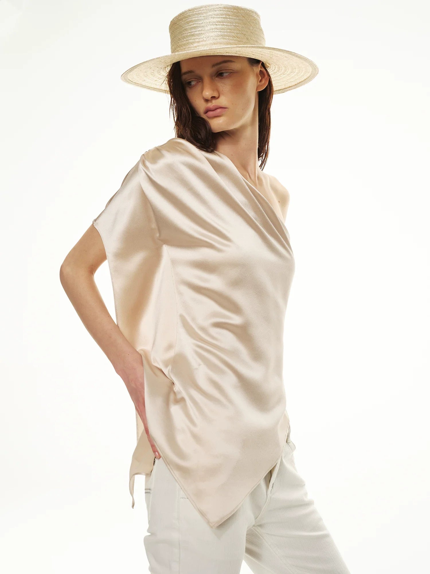 One-Shoulder Waist-Slimming Top