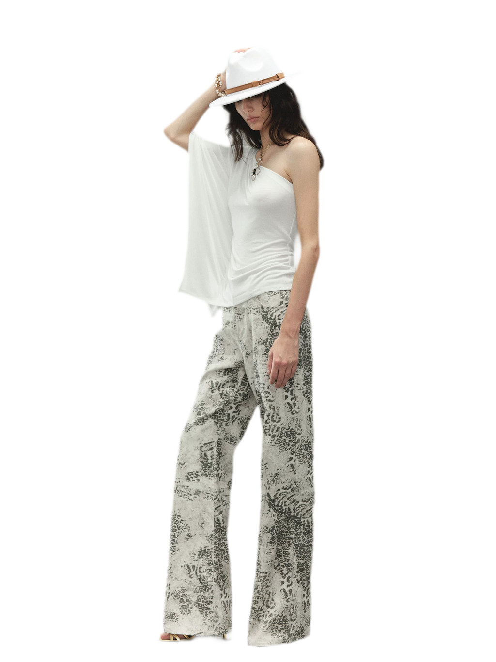 One-Piece Batwing Asymmetric Top