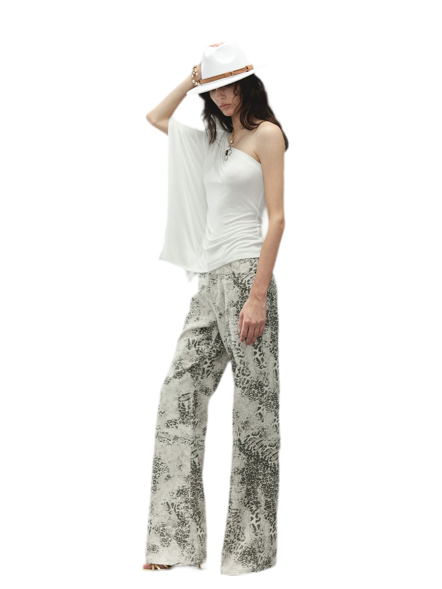 One-Piece Batwing Asymmetric Top