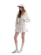 Textured A-Line Short Skirt