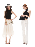 Cutout High Neck Tank