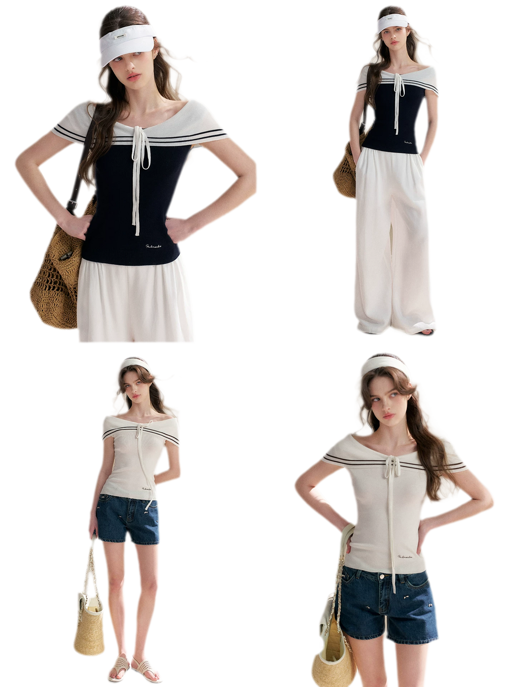 V-Neck Tie Knit Top