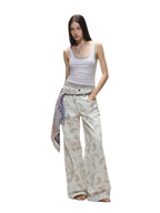 Original Paisley Print Washed Straight-Leg Jeans