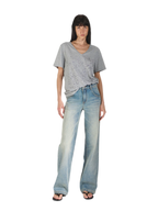 Vintage Straight Loose Fit Jeans with 3D Cat
