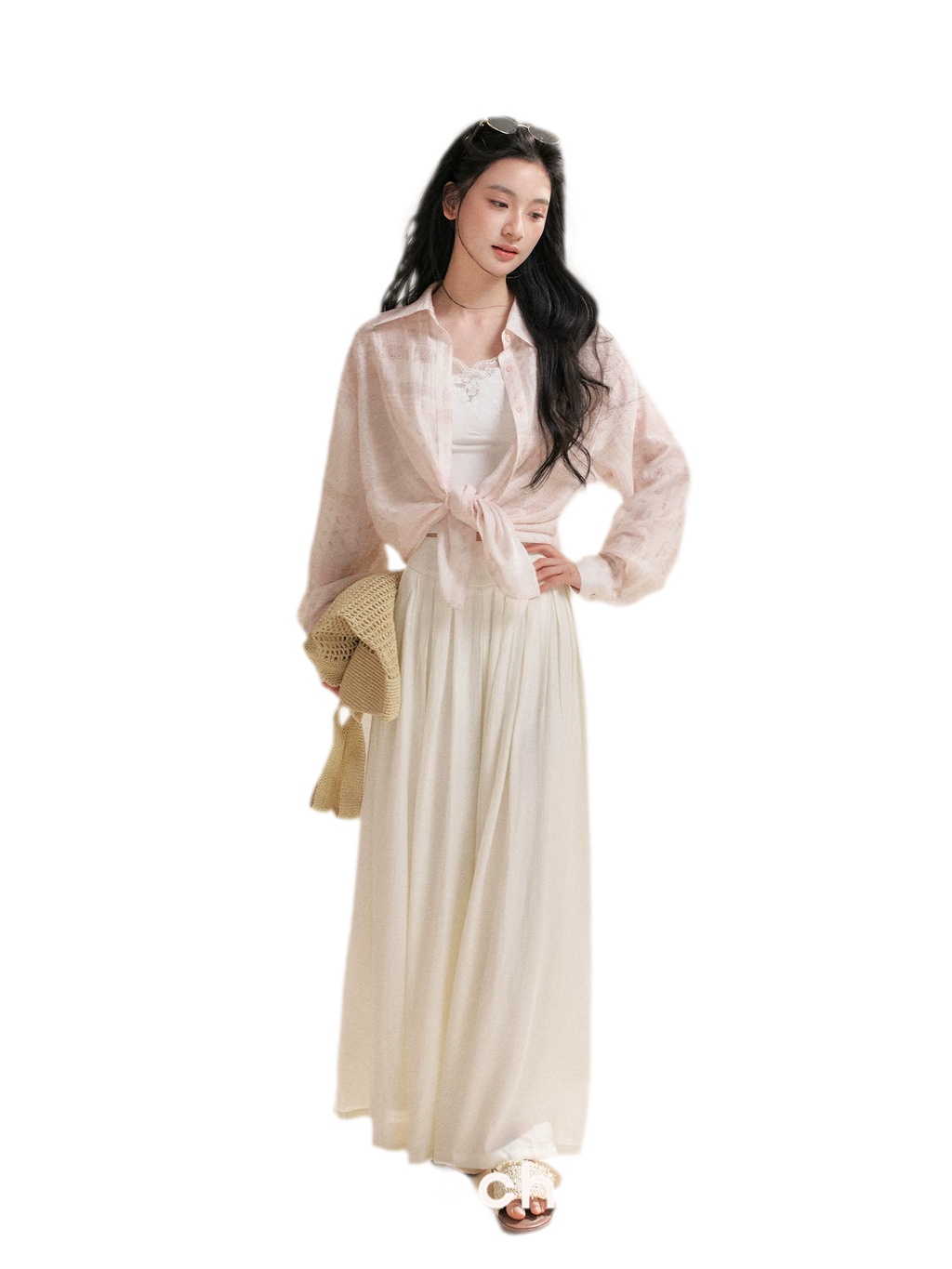 Pleated Wide-Leg Pants