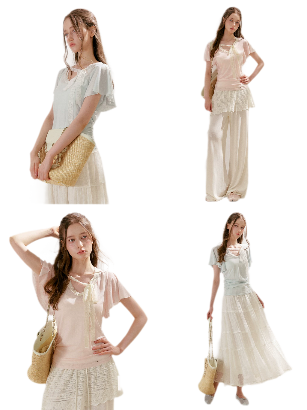 Snowflake Tencel Linen Lace T-shirt