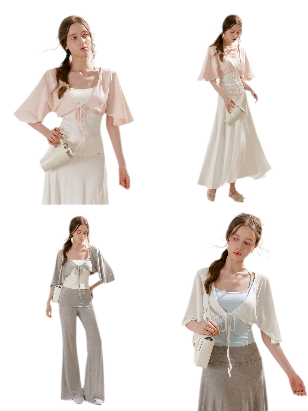 Airy Cloud U-Neck Vest & Batwing