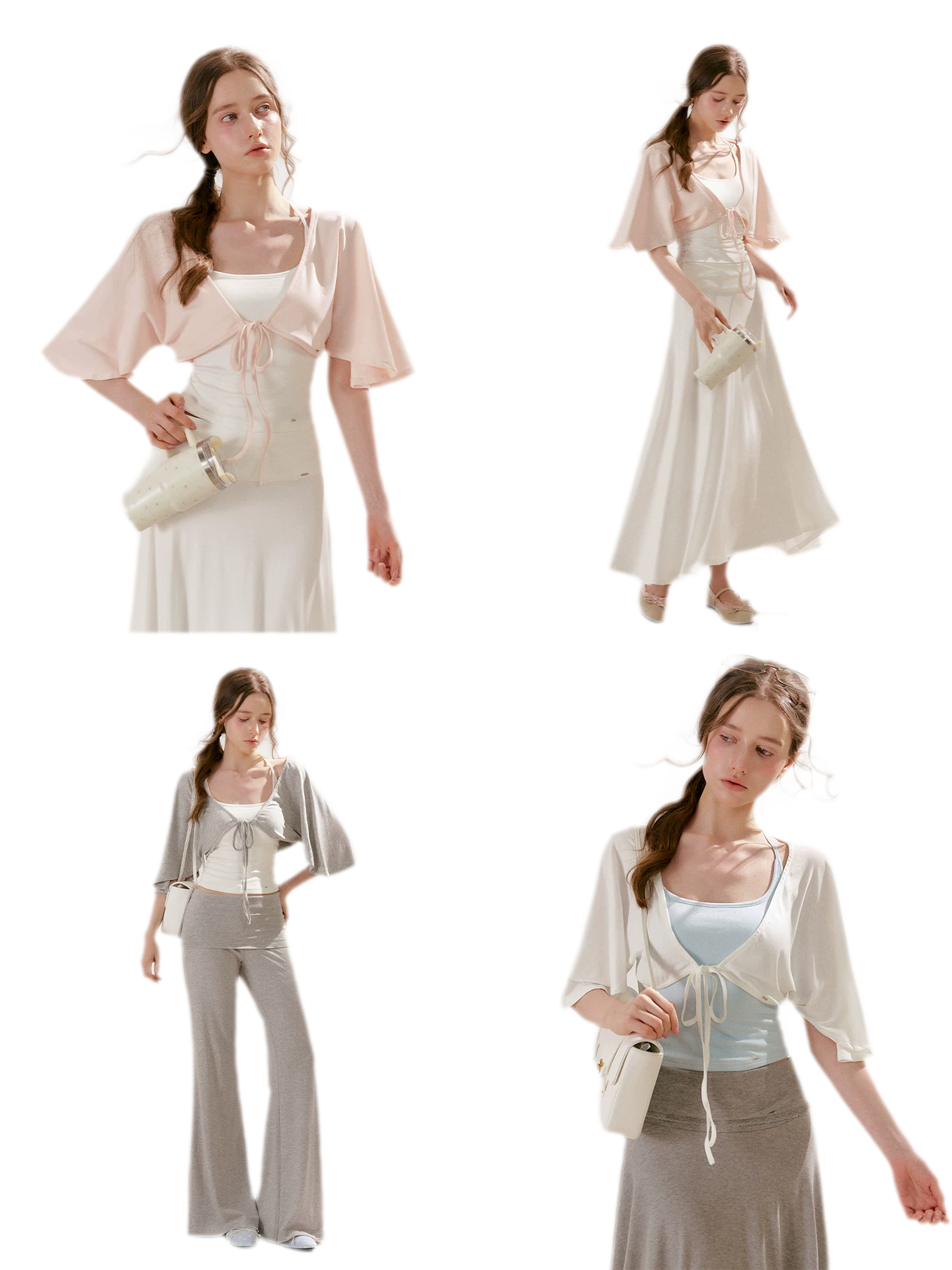 Airy Cloud U-Neck Vest & Batwing