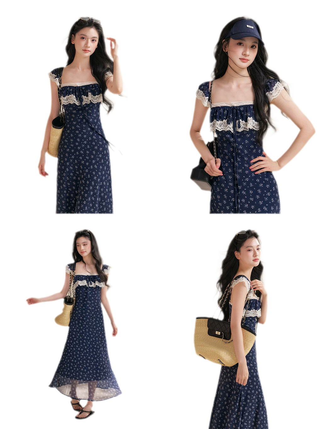Lace Floral Camisole Dress