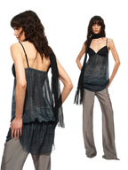 Sheer Satin Snake Camisole