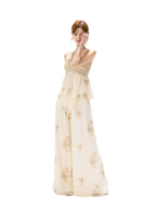 Embroidered Chiffon Halter Set
