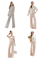 Airy Layered Lace Drawstring Pants