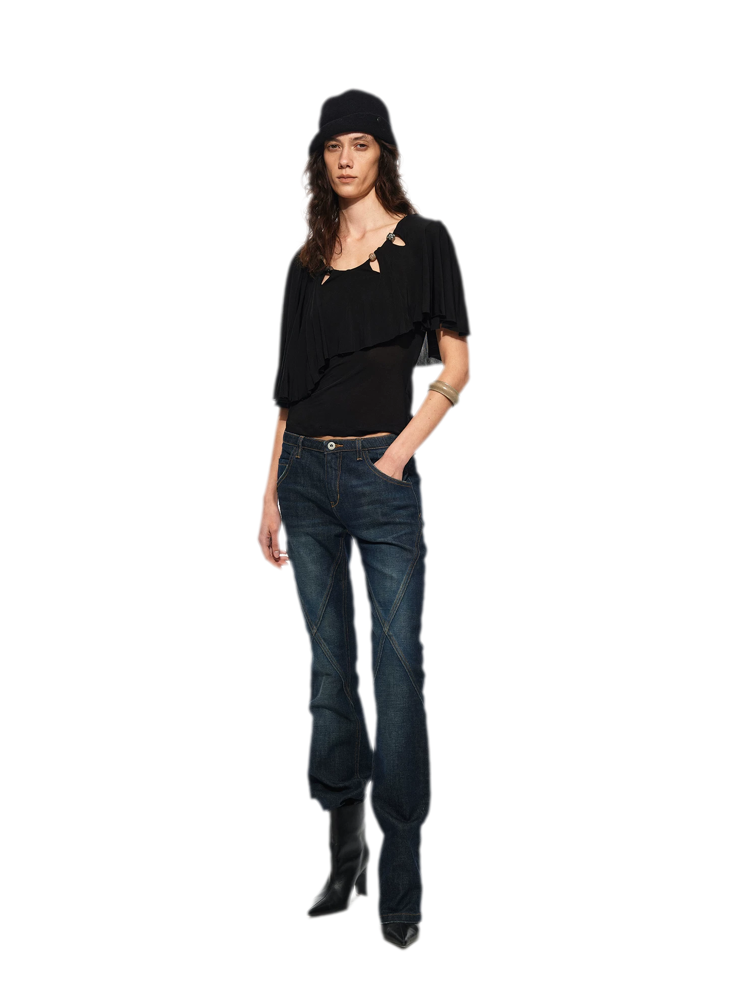 Cape Beaded Layered Tee