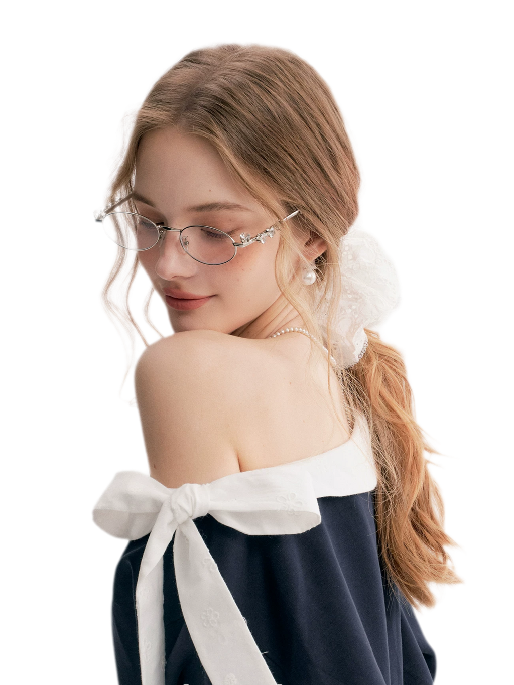Balletcore Lace Collar Sweatshirt
