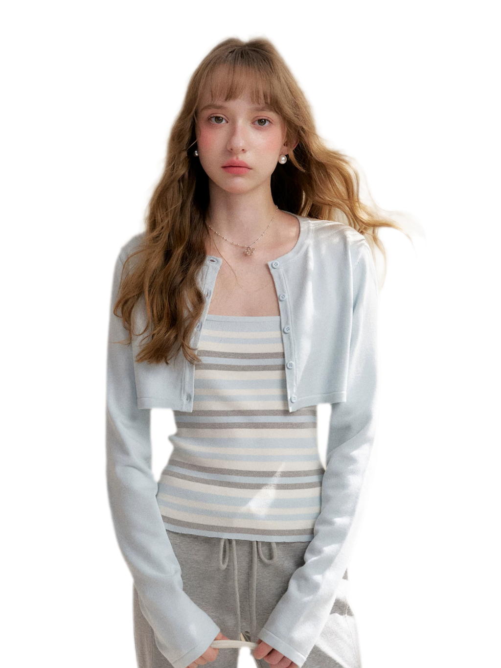 Knit Cardigan Cami Set