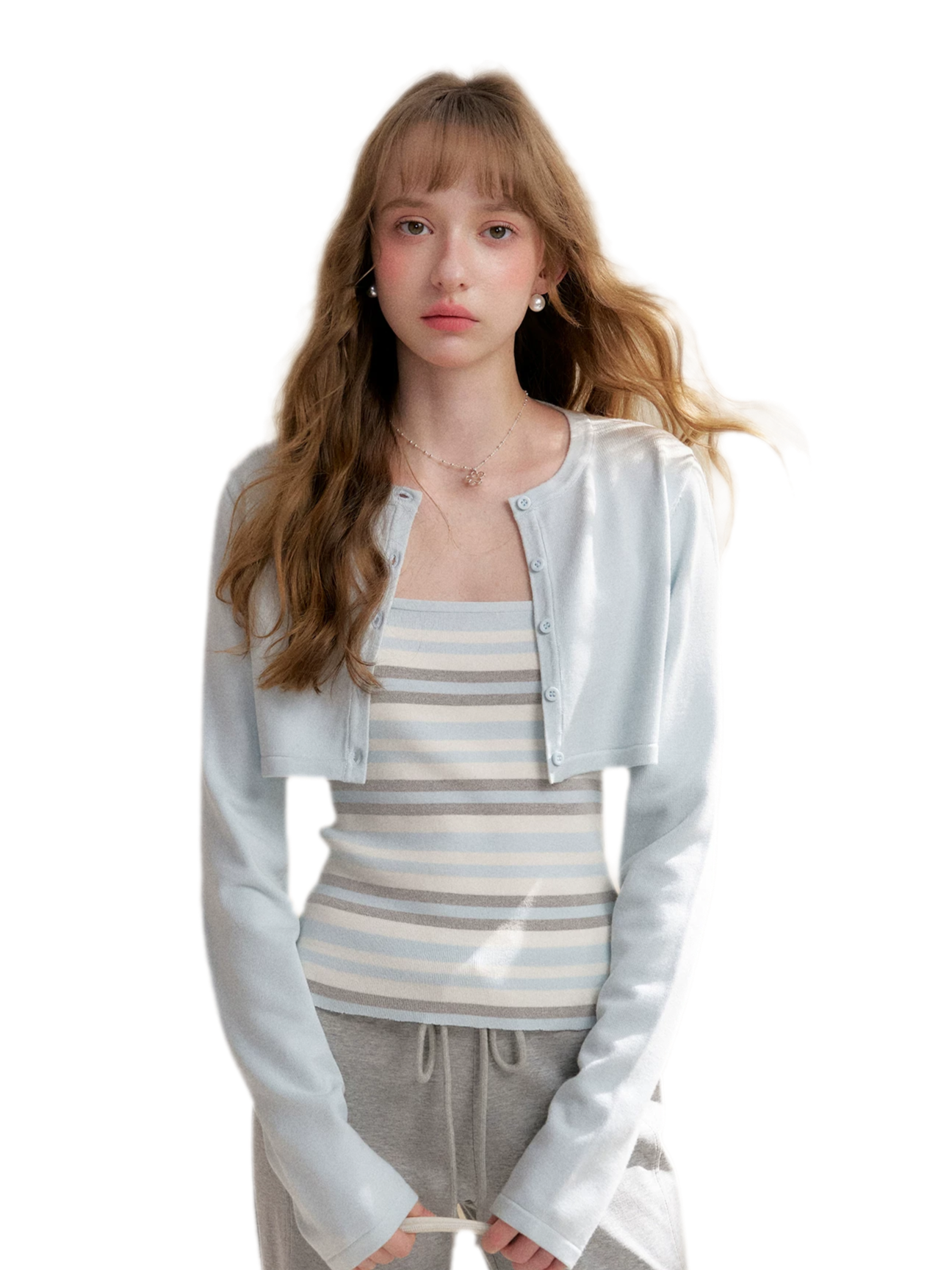 Knit Cardigan Cami Set