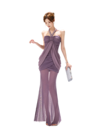 Mist Purple Mesh Fishtail Skirt
