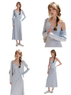 Rose Knit Cardigan Dress