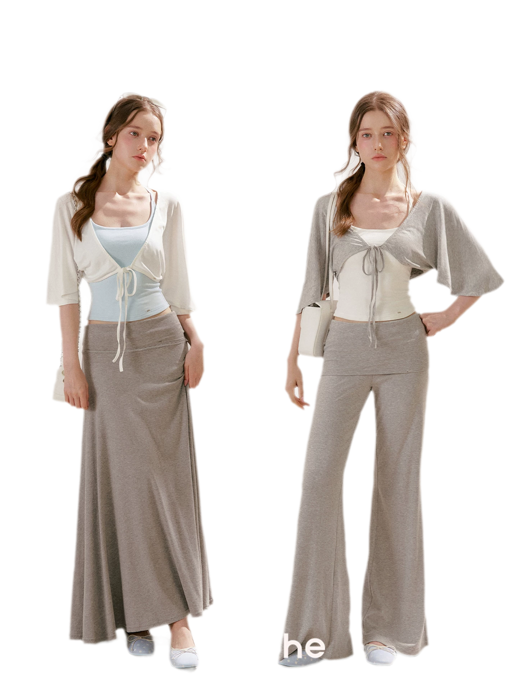 Airy Cloud U-Neck Vest & Batwing