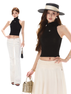 Cutout High Neck Tank