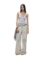 Original Paisley Print Washed Straight-Leg Jeans
