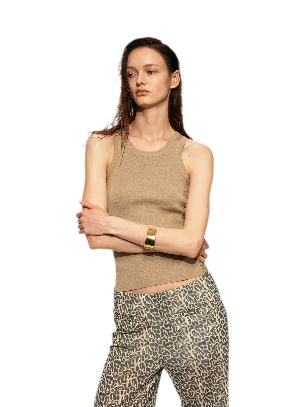 Gilded Wool Knit Tank