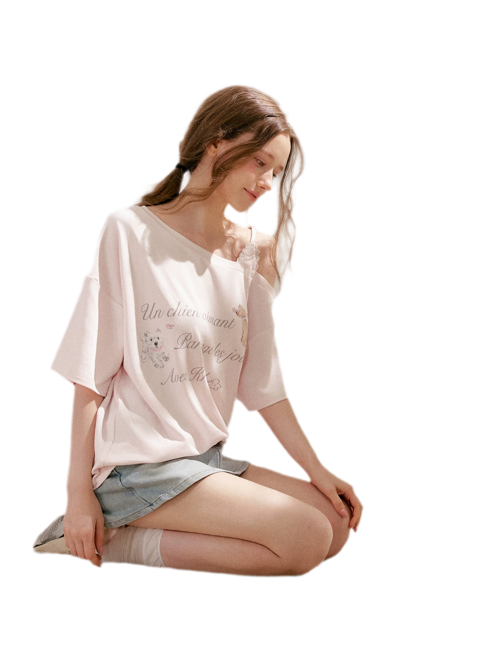 Modal Cotton Lace Tee