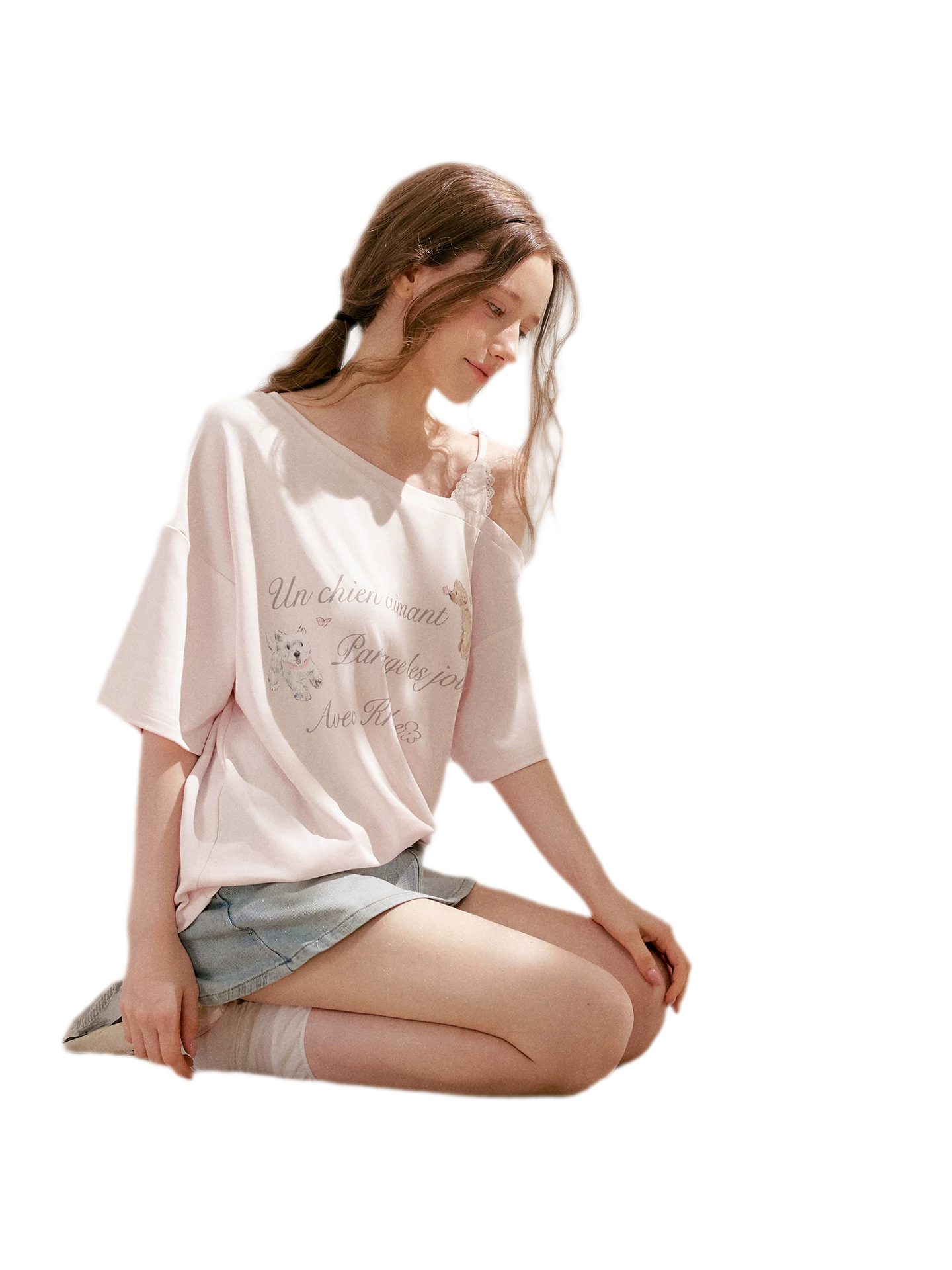 Modal Cotton Lace Tee