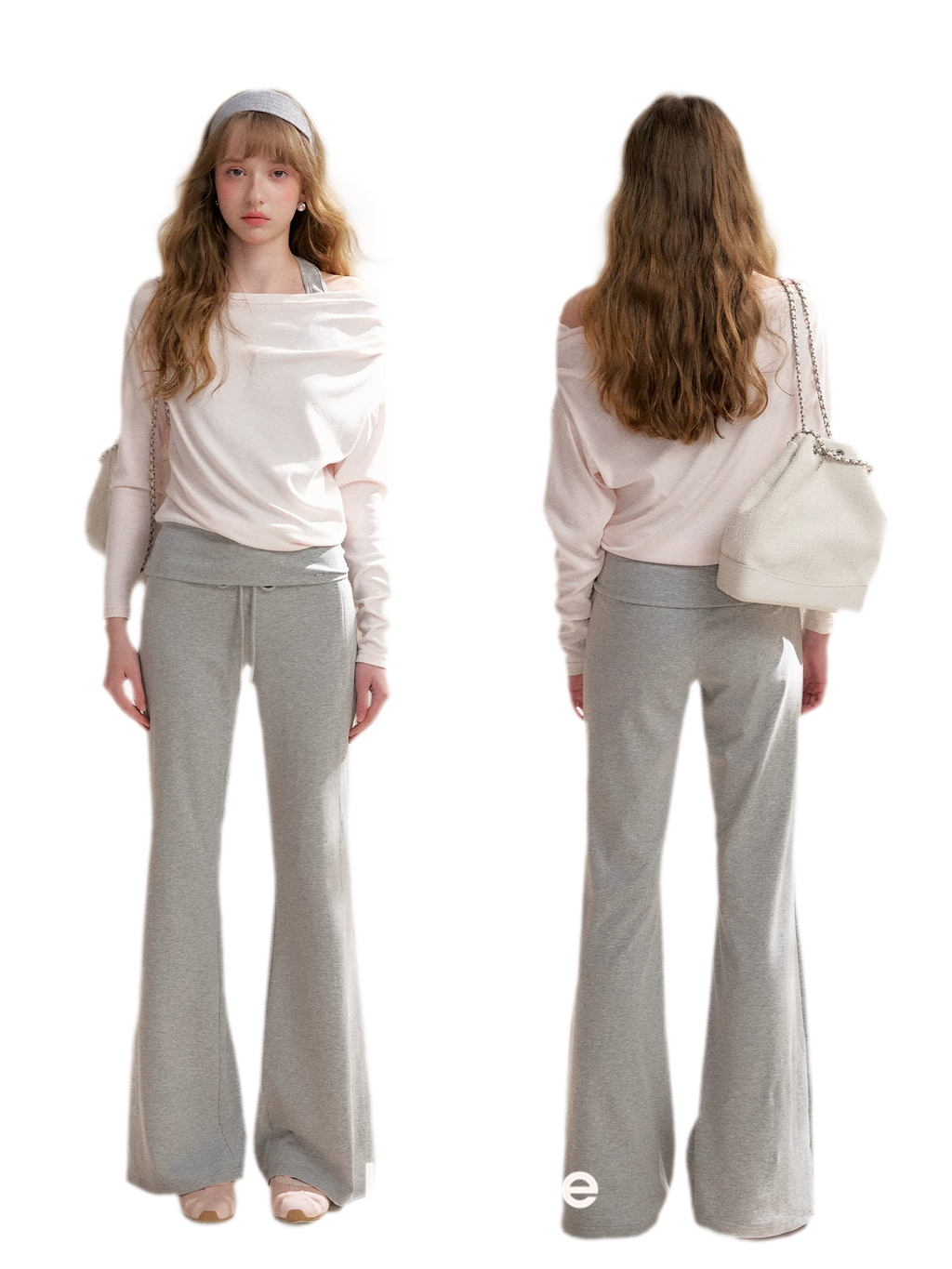 Tencel Cotton Drawstring Flared Pants